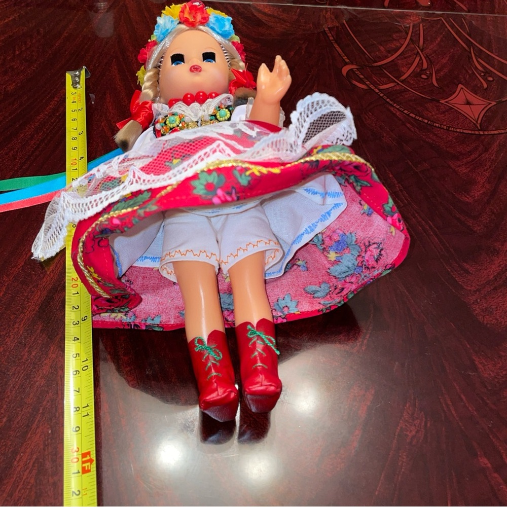 Krakowianka Handmade Polish Folk Art Costume Doll – 12’ Traditional Dress - Picture 4 of 5